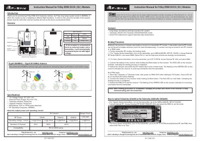 FrSky R9M 2019 Module Instruction Manual - cover page