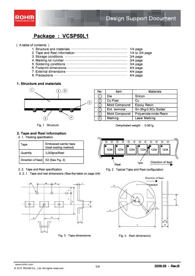 ROHM VCSP50L1 Design Support Document - cover page