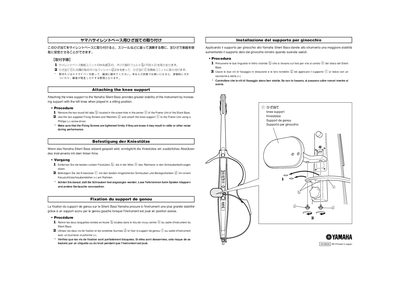Yamaha Silent Bass Knee Support Installation Guide - cover page