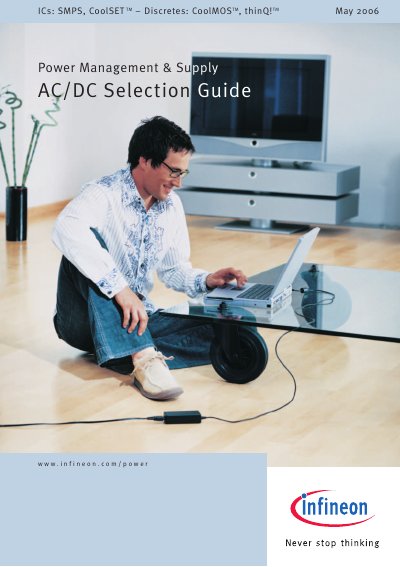 Infineon Power Management & Supply AC/DC Selection Guide - cover page