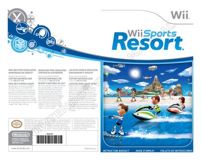Nintendo Wii Sports Resort Instruction Booklet - cover page