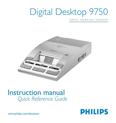 Philips Digital Desktop 9750 User Manual - cover page