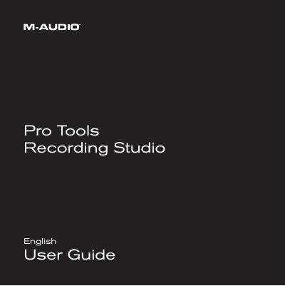 M-Audio Fast Track USB Pro Tools Recording Studio User Guide - cover page