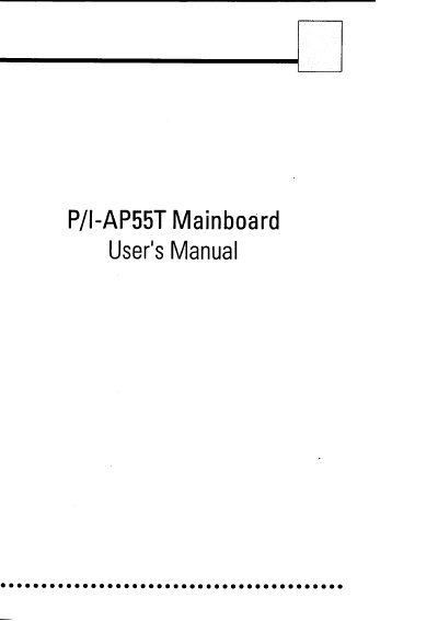 Asus P/I-AP55T Motherboard User Manual