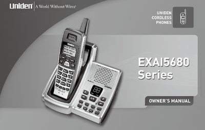 Uniden EXAI5680 Cordless Telephone User Manual - cover page