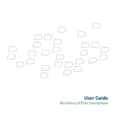 BlackBerry 8703e Smartphone User Manual