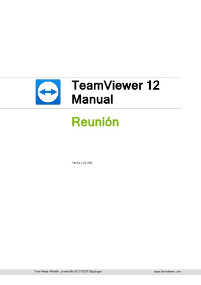 TeamViewer 12 Meeting User Manual - cover page