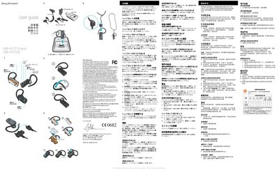Sony Ericsson HBH-PV715 & HBH-PV720 Wireless Headset User Guide - cover page