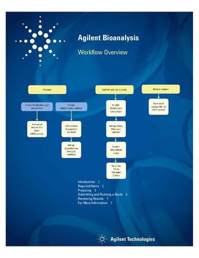 Agilent Bioanalysis Workflow Overview - cover page