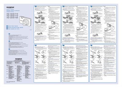 OLYMPUS VG-140/D-715 VG-130/D-710 VG-120/D-705 Quick Start Guide  - cover page