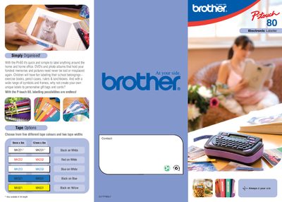Brother Pt-80 Label Printer Product Leaflet - cover page