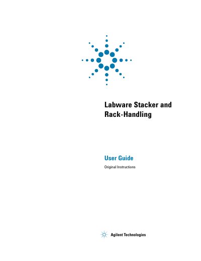 Agilent Labware Stacker Rack-Handling User Guide - cover page