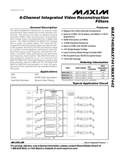 Maxim MAX7440/MAX7441/MAX7442 Datasheet