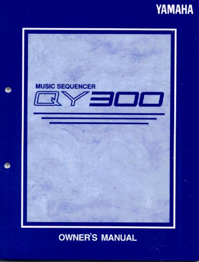 Yamaha QY300 Music Sequencer Owner's Manual - cover page