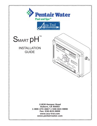 Acu-Trol Smart pH 3 Installation Guide - cover page
