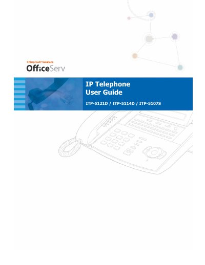 Samsung ITP-5121D/ITP-5114D/ITP-5107S IP Telephone User Guide - cover page