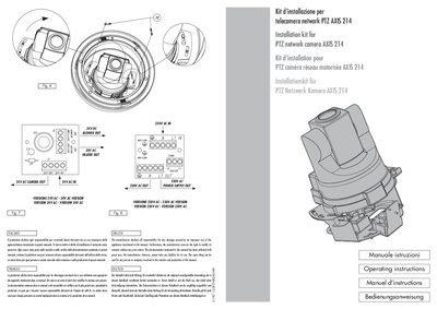 Axis 214 PTZ Network Camera Operating Instructions - cover page