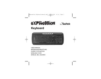 Saitek Expression Keyboard User Manual - cover page
