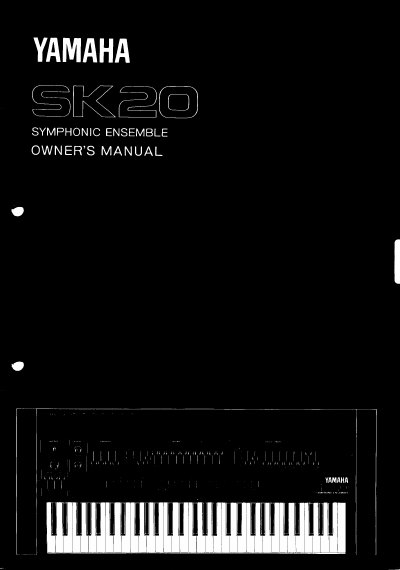 Yamaha SYMPHONIC ENSEMBLE SK20 Owner's Manual - cover page
