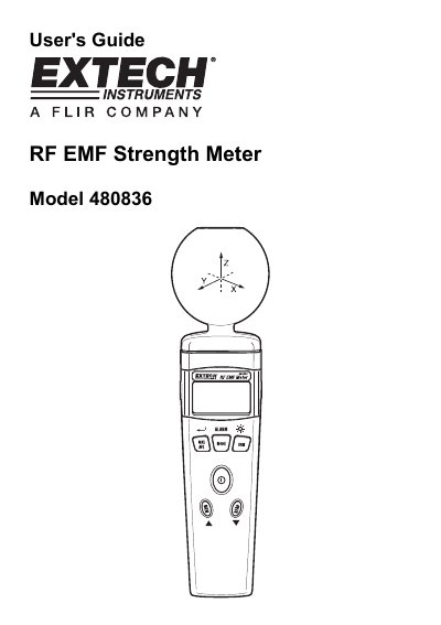 RF EMF Strength Meter 480836 User's Guide - cover page