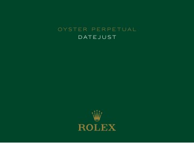Rolex Oyster Perpetual Datejust User Manual - cover page