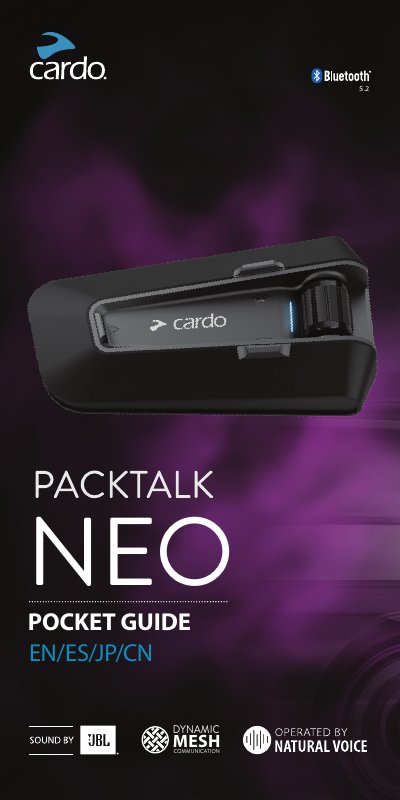 Cardo Connect App Pocket Guide - cover page