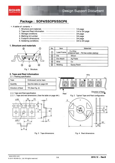ROHM SOP4/SSOP5/SSOP6 Package Design Support Document