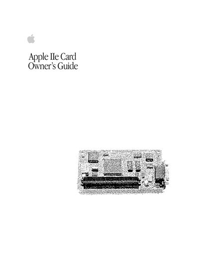 Apple IIe Card owner's Guide - cover page