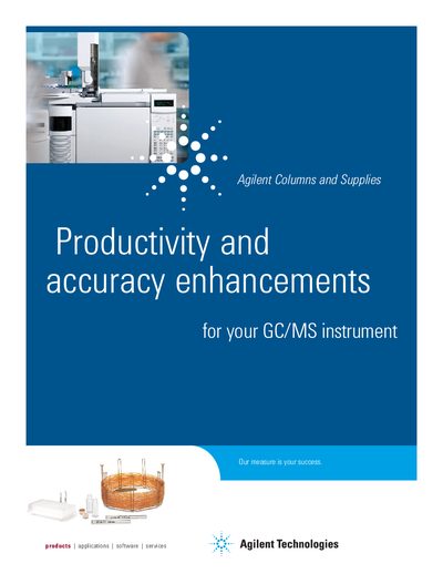 Agilent GC/MS Columns and Supplies Brochure - cover page