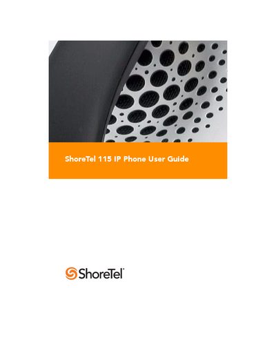 ShoreTel 115 IP Phone User Guide - cover page