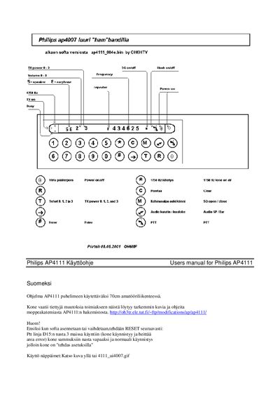 Philips AP4007 (AP4111) User Manual - cover page