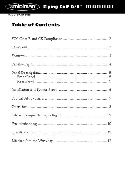 midiman DA 24b - User Guide - cover page