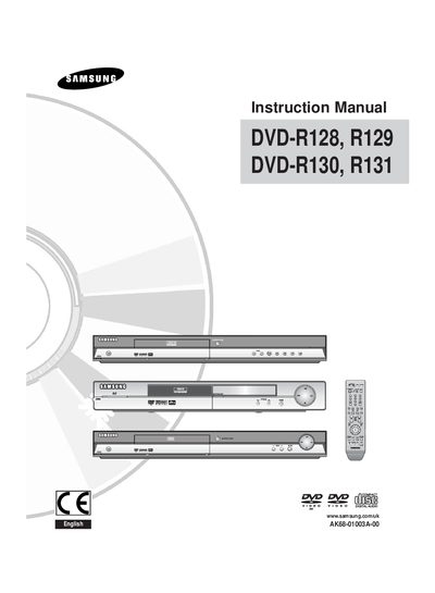 samsung DVD-R120 DVD-R130 Instruction Manual - cover page