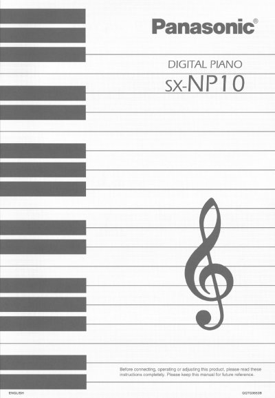 Panasonic SX-NP10 Digital Piano Owner's Manual - cover page