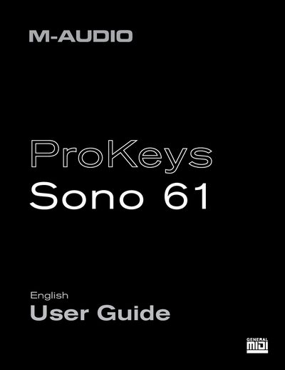 M-Audio ProKeys Sono 61 User Guide - cover page