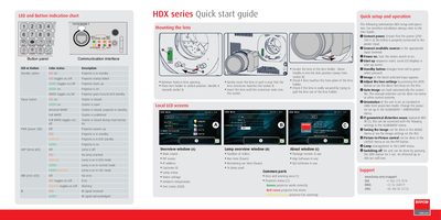 Barco HDX Series Projector Quick Start Guide - cover page