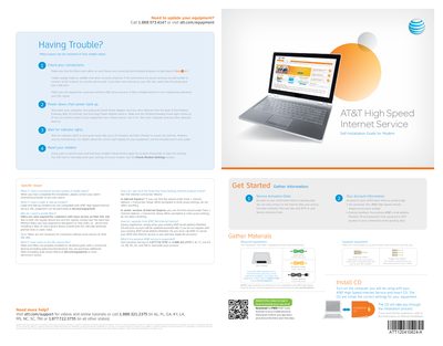 AT&T High Speed Internet Service Self-Installation Guide for Modem - cover page