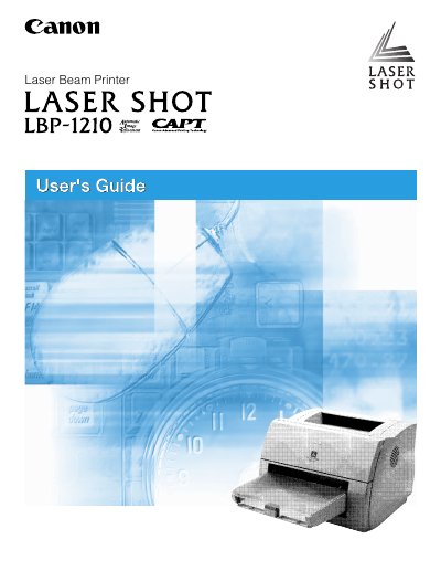 Canon LBP-1210 Laser Beam Printer User's Guide - cover page