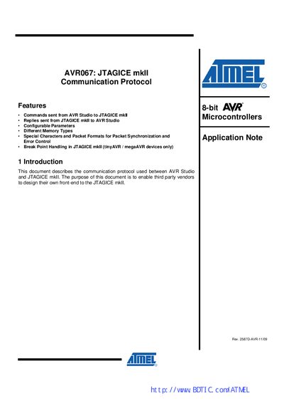 ATMEL AVR067 handbook - cover page