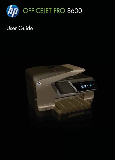 HP OfficeJet Pro 8600 User Guide - cover page
