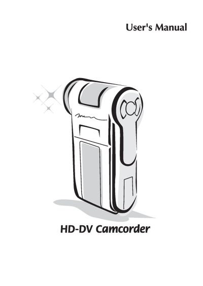 HD-DV Camcorder User Manual
