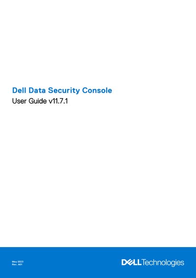 Dell Data Security Console v11.7.1 User Guide