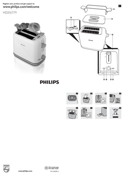 Philips HD2567/79 Toaster User Manual - cover page