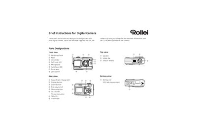 Rollei Brief Digital Camera User Manual - cover page