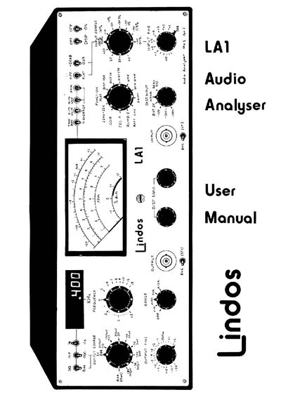 Lindos LAL Nk2 Audio Analyzer User Manual - cover page