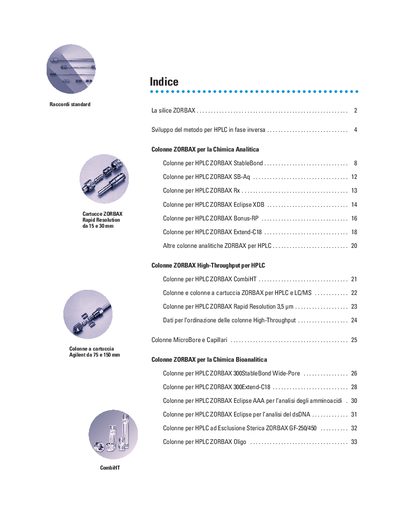Agilent ZORBAX HPLC Column Selection Guide - cover page