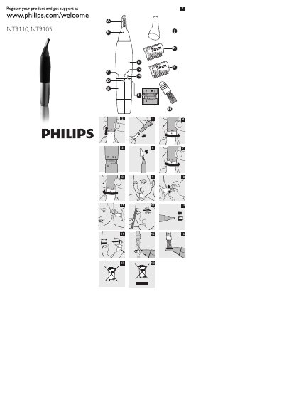 Philips NT9110/NT9105 Electric Trimmer User Manual
