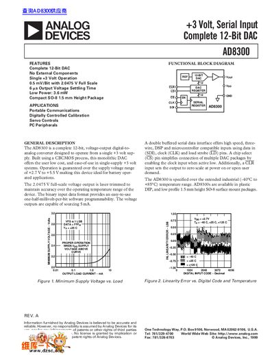 Analog Devices AD8300 12-Bit DAC Handbook