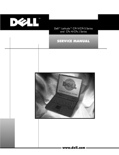 Dell Latitude CPt V/CPt S and CPx H/CPx J Series Service Manual - cover page
