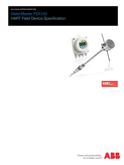 ABB FEX100 HART Field Device Specification - cover page